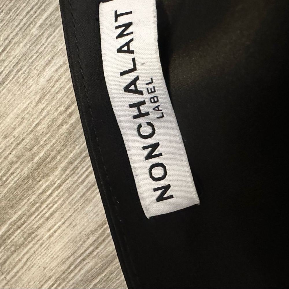 Nonchalant Jasmine Open Back Satin Jumpsuit Black XS - Picture 4 of 5